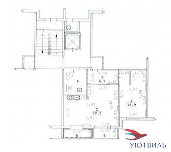 2-хкомнатная квартира на Бакинских комиссаров в Кашире - kashira.yutvil.ru - фото 12
